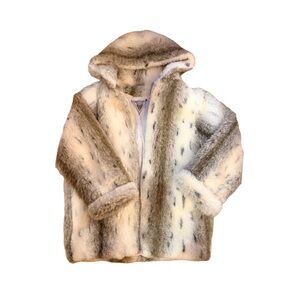 J Percy for Marvin Richards vintage Faux Fur Teddy Jacket - White and Brown